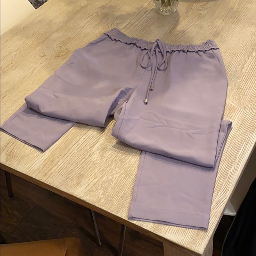 Purple straight leg pants